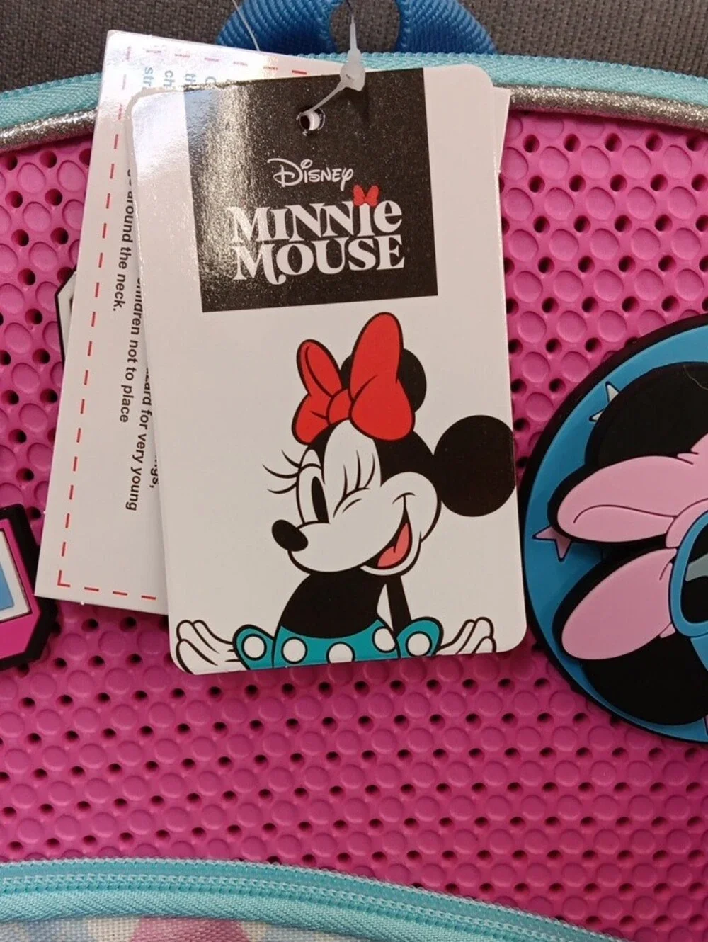 Disney Minnie & Daisy Pink and Blue Kids Backpack with Holographic Front Pocket
